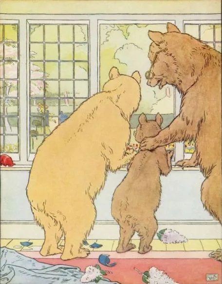 ベッドの女の子を見つけたこぐま